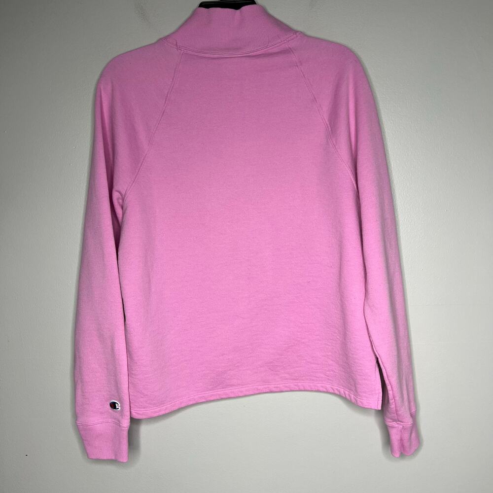 Pink Champion Mock Neck Sweatshirt Pullover Crop Logo Women's Medium - Picture 4 of 8